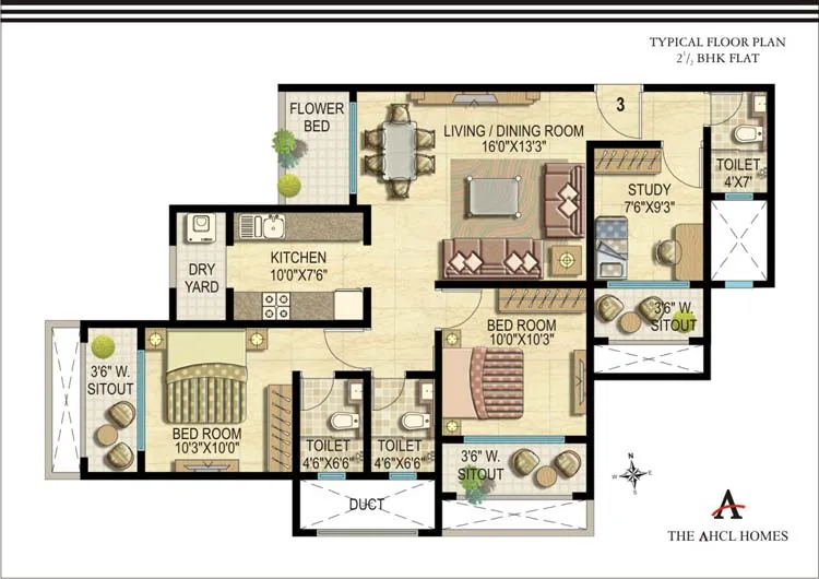 Flr.Plan 2bhk