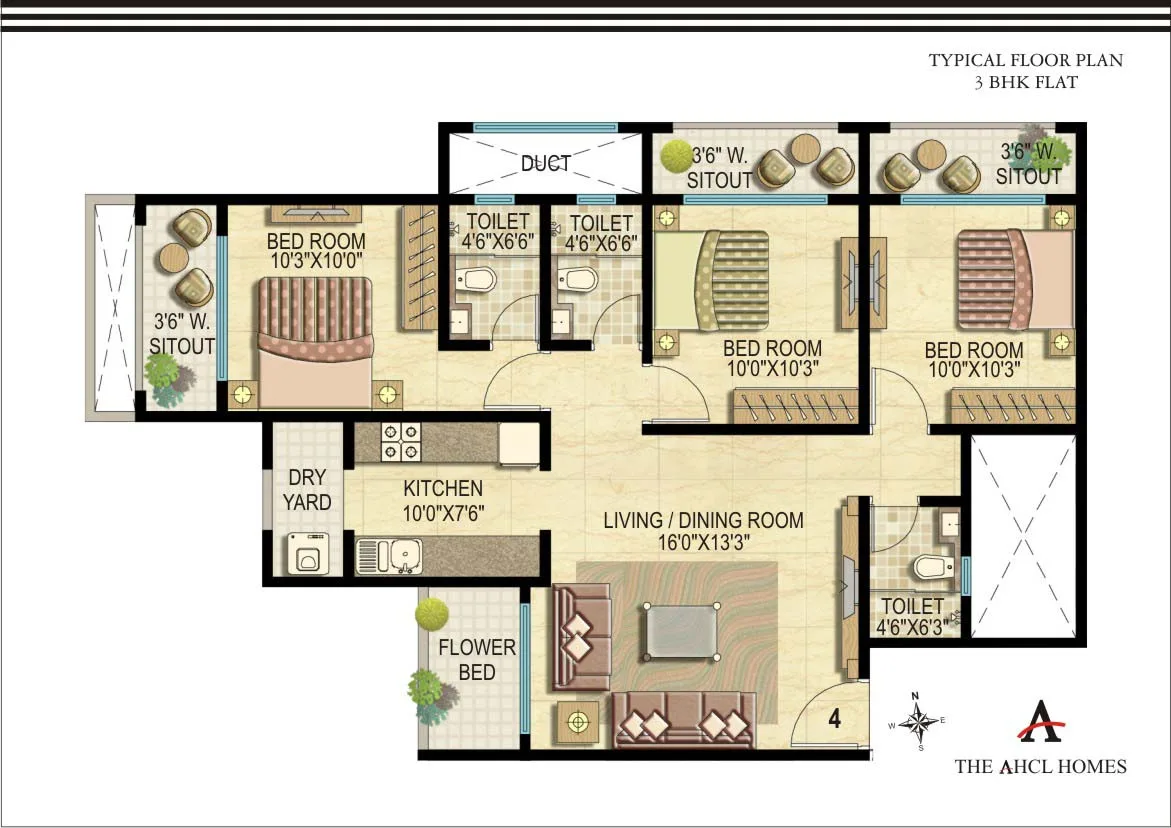 Flr.Plan 3bhk