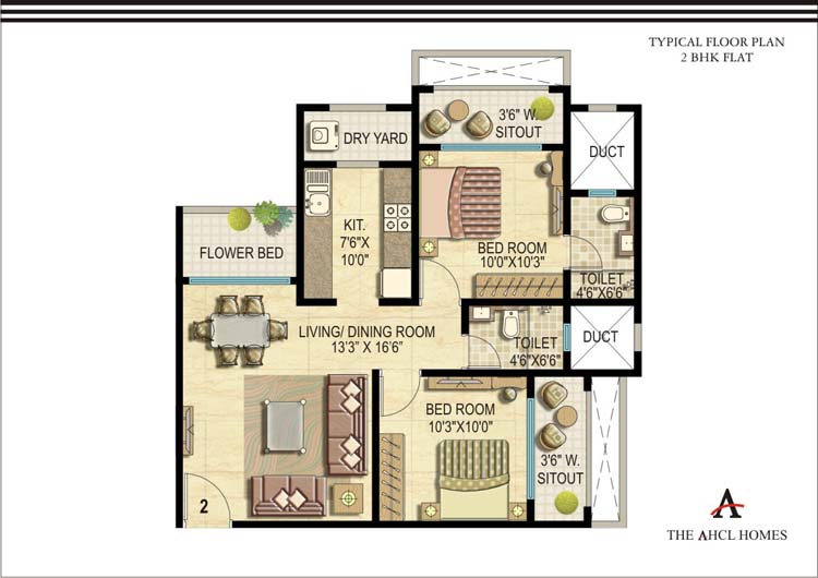 Flr.Plan 2bhk