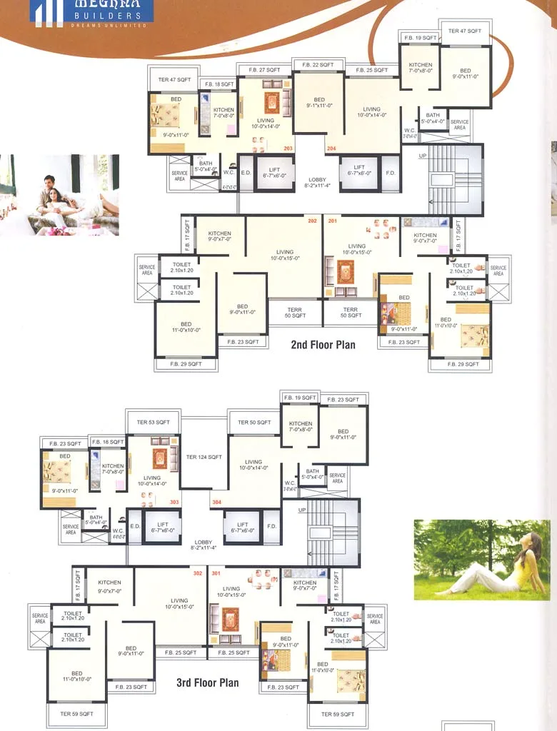 2nd and 3rd Floor Plan