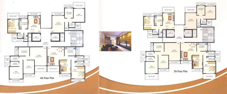 4th and 7th Floor Plan