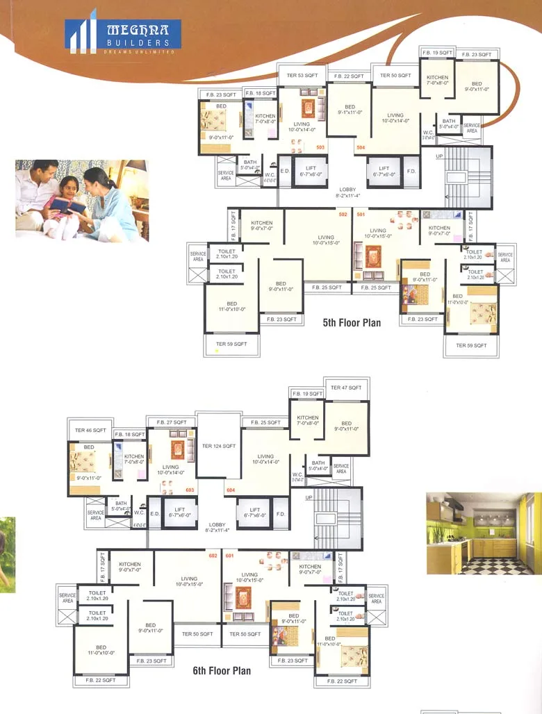 5th and 6th Floor Plan