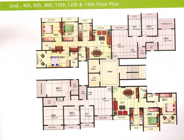 2BHK Flats for Sale in Riverdale, Andheri West