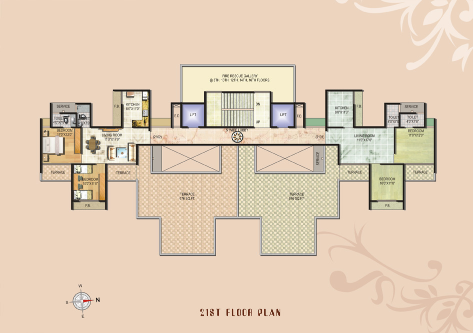 21st Floor Plan