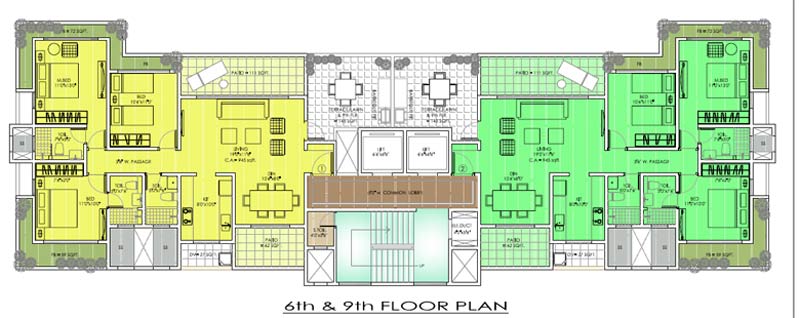 6 and 9 Floor Plan
