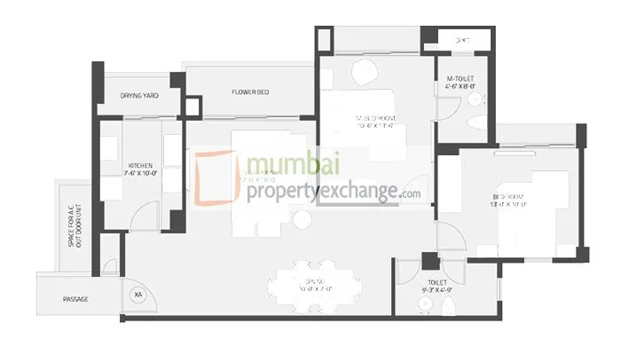 B wing 2bhk type A
