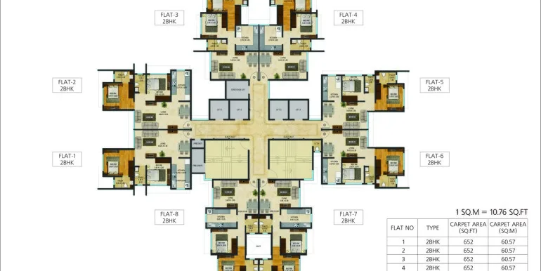 2 BHK Floor Plan