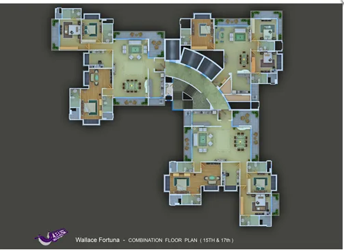 15th and 17th Floor Plan