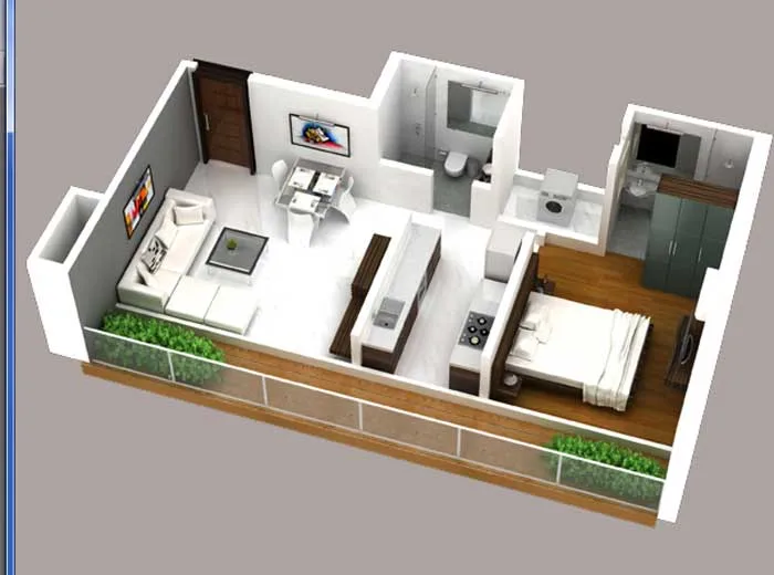 Floor plan - 1bhk