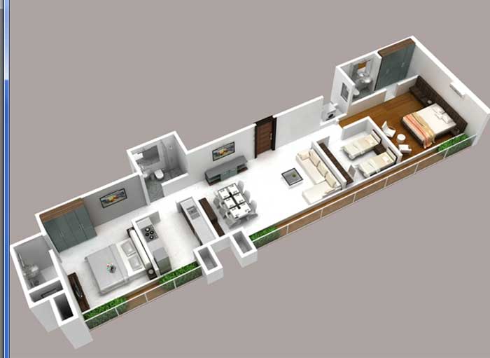 Floor Plan - 3 Bhk