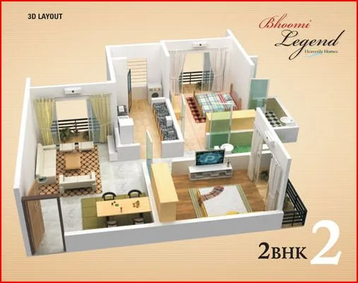 2BHK Floor Plan