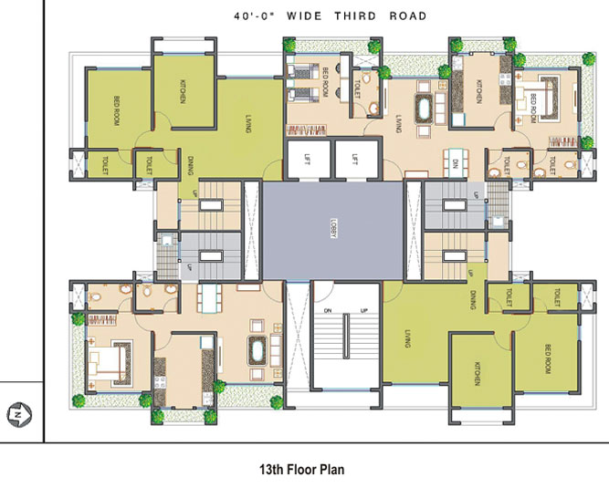 13th Floor Plan
