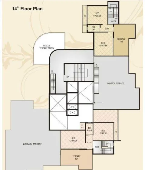 14th Floor Plan