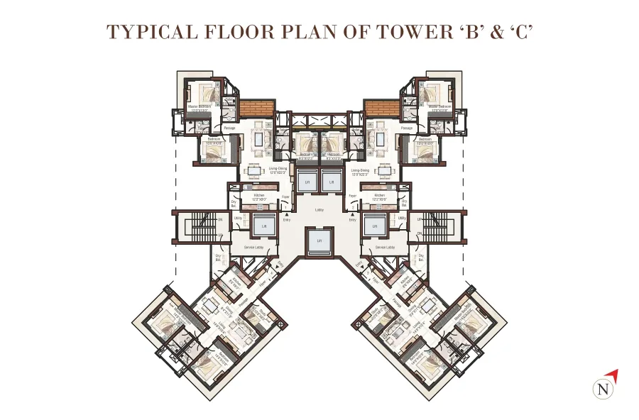 Ashford Royale Typical Floor Plan Wing B-C