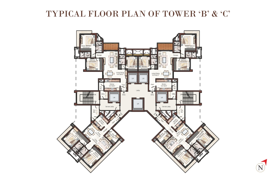 Ashford Royale Typical Floor Plan Wing B-C