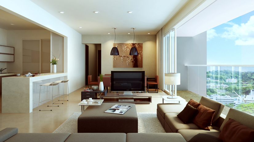 Living ,Dining and kitchen