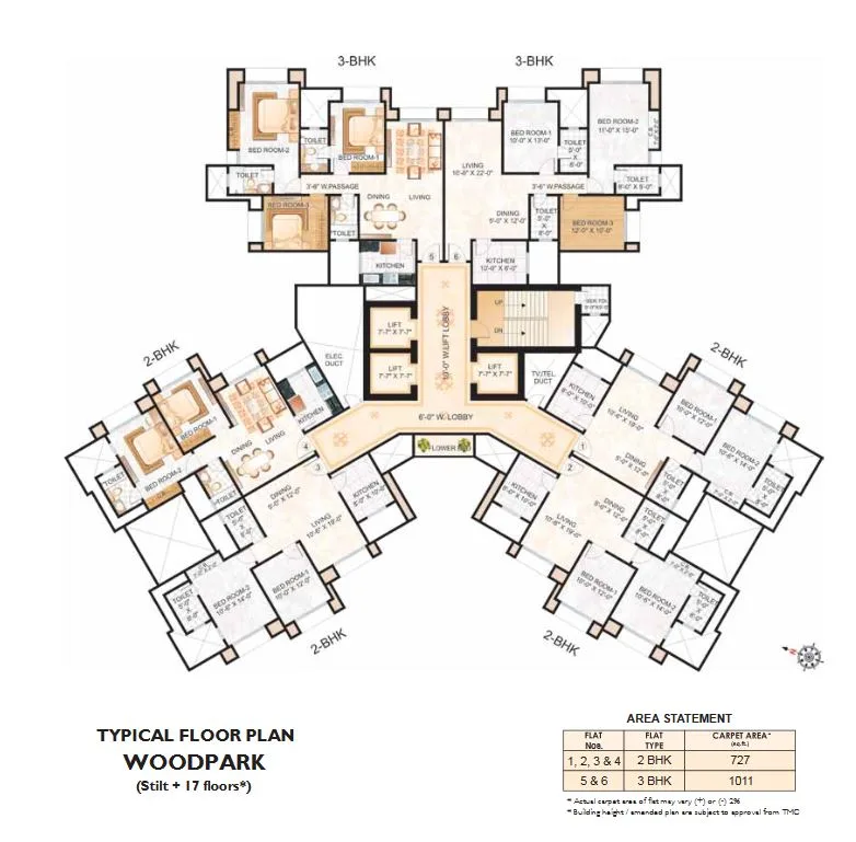 Rodas Enclave Woodpark Typical Floor Plan