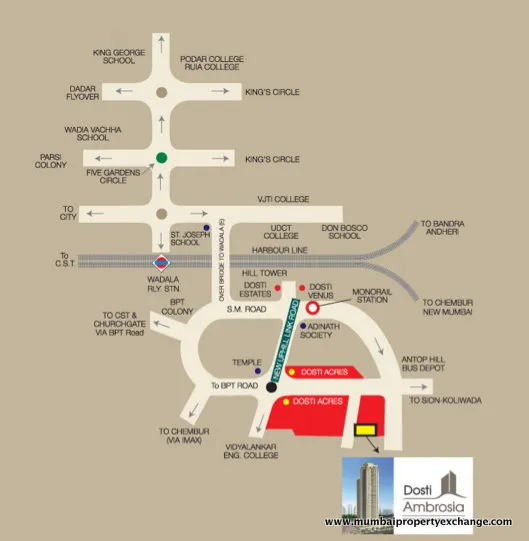 2 BHK Flats for Sale in Dosti Ambrosia, Wadala