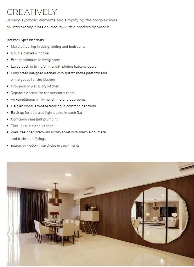 Specifications of the Apartment