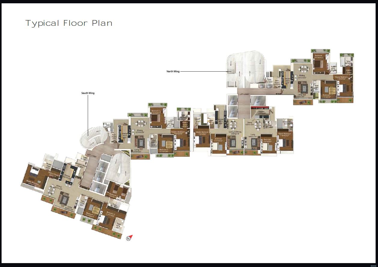 Ajmera Aeon Typical Floor Plan