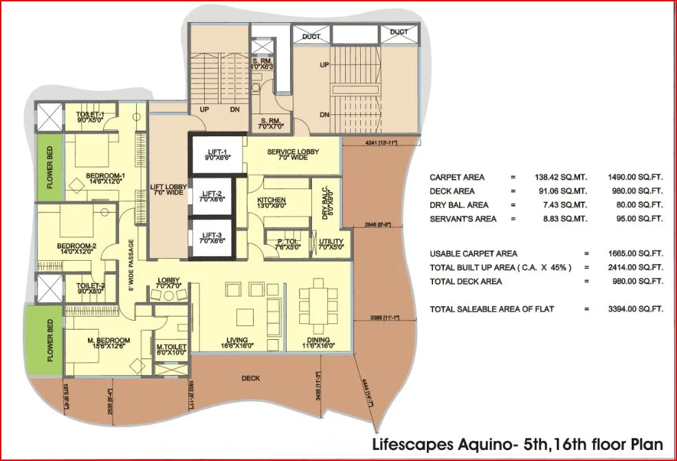 4883_oth_Lifespaces_Aquino_5th,_16th__Floor_Plan