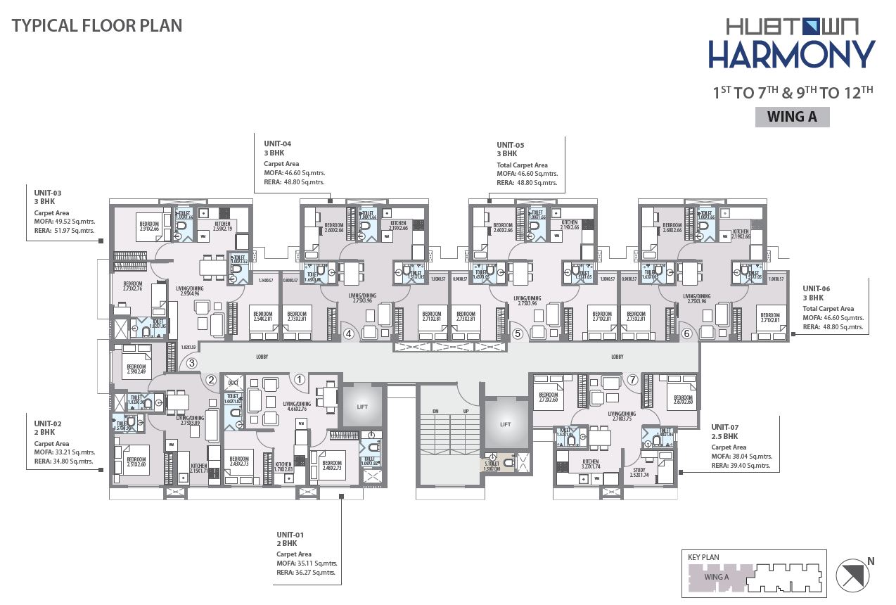 Harmony Wing Typical Floor Plan