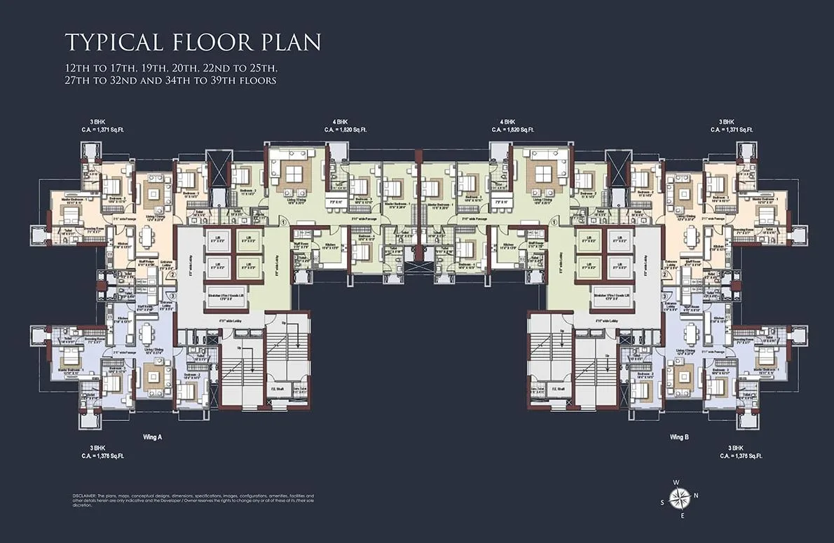 Raheja Imperia Typical Floor Plan-1