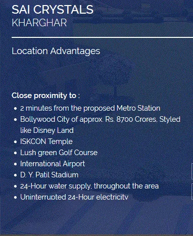 Sai Crystal Location Advantage
