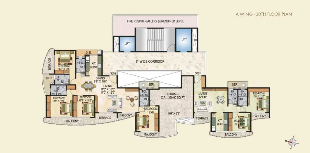 Sai Crystal Wing A 30th Floor Plan