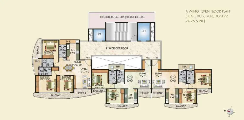 Sai Crystal Wing A Typical Floor Plan-Even