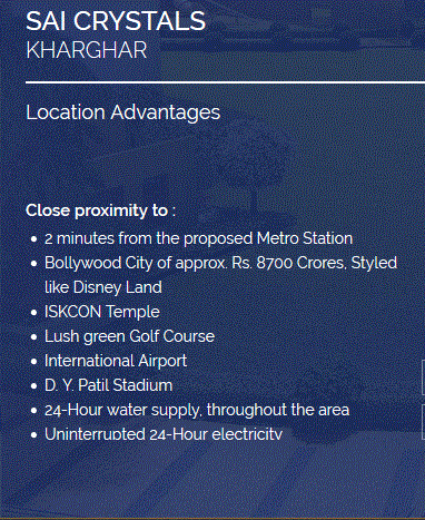 Sai Crystal Location Advantage