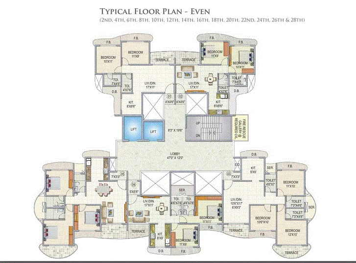 Sai Spring Typical Floor Plan-Even