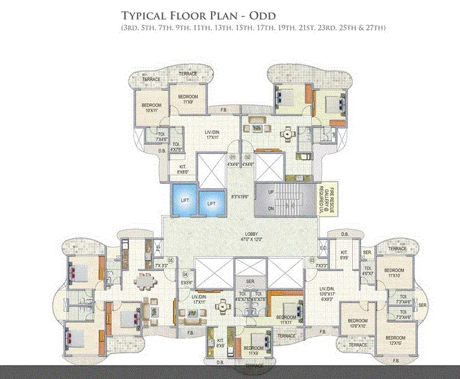 Sai Spring Typical Floor Plan-Odd