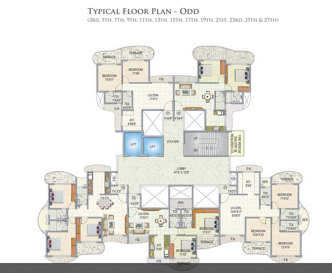 Sai Spring Typical Floor Plan-Odd