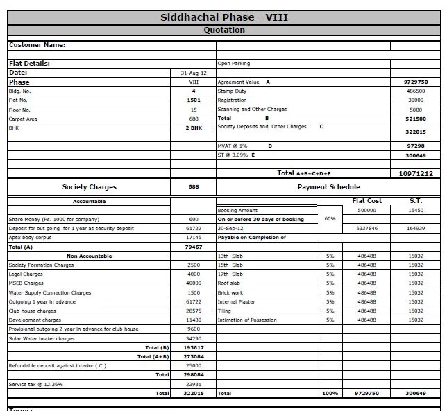 Payment Schedule