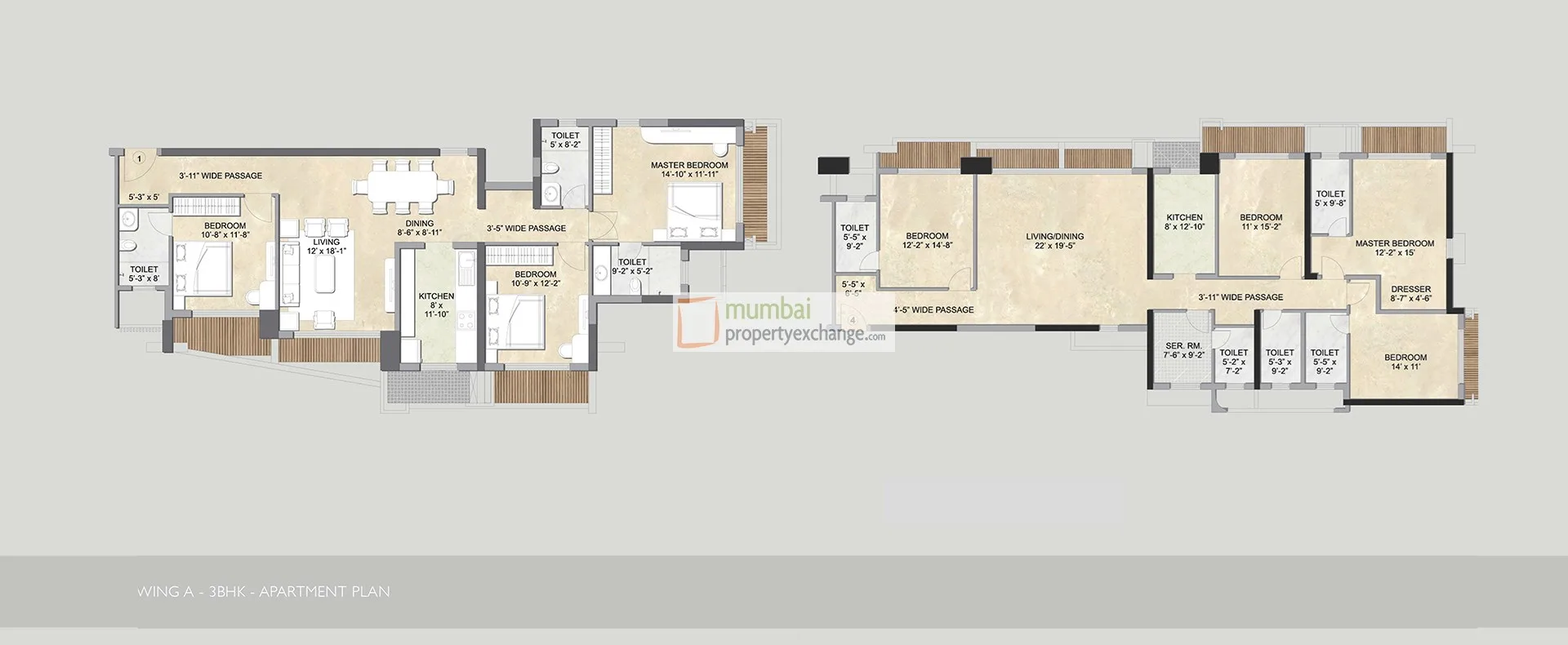 3 BHK Floor Plan