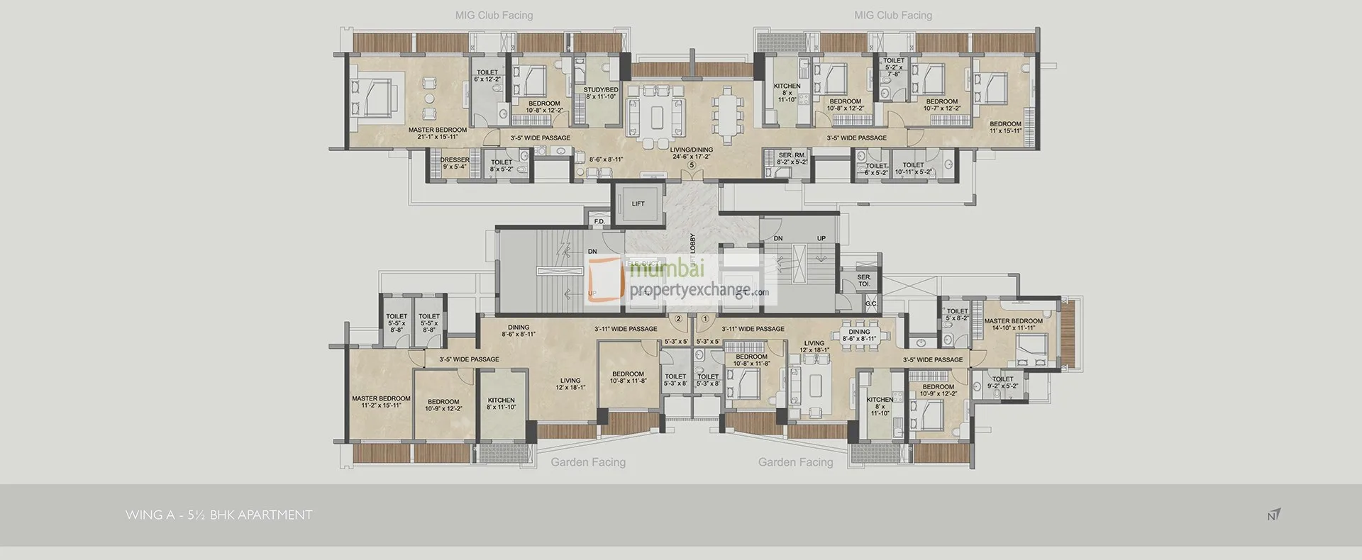 5.5 BHK Floor Plan