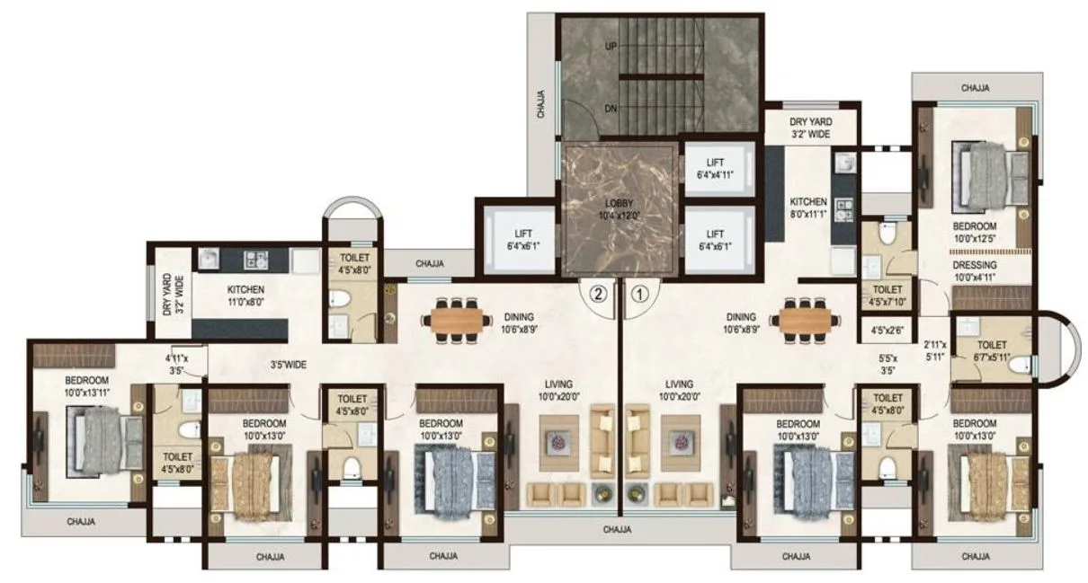 Veena Signature Typical Floor Plan