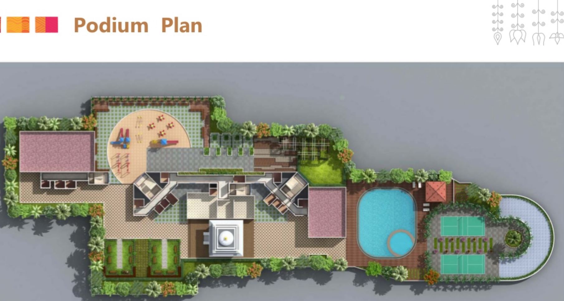 Tridhaatu Aum Podium Plan