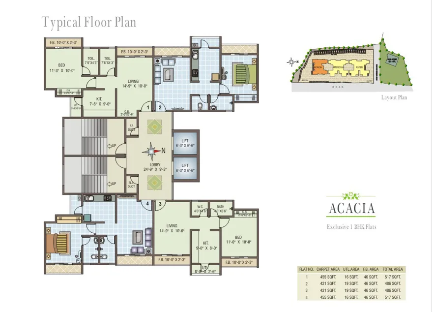 Floor plan 1 BHK