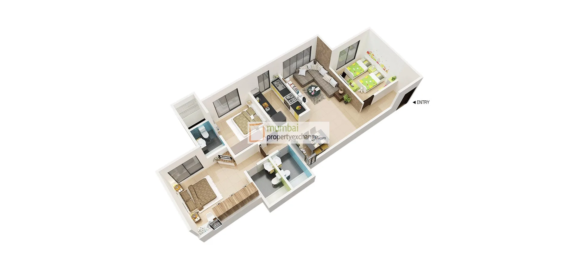 2BHK Floor Plan