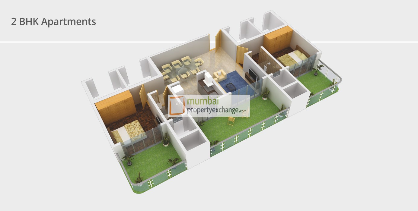 2 BHK plan