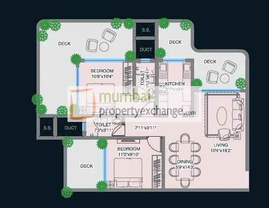 2BHK Flats on Rent in MM Spectra, Chembur