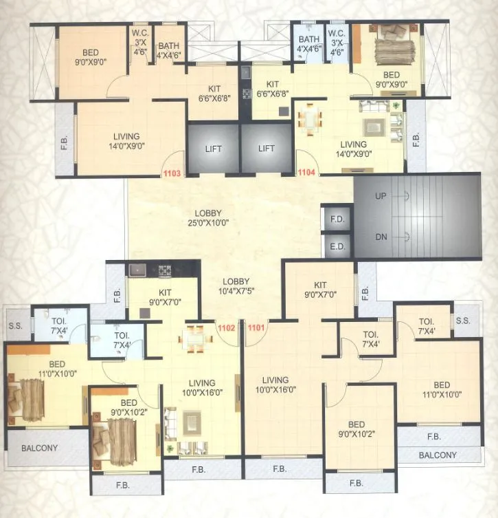 2 BHK Flats on Rent in Kailash Tower, Taloja