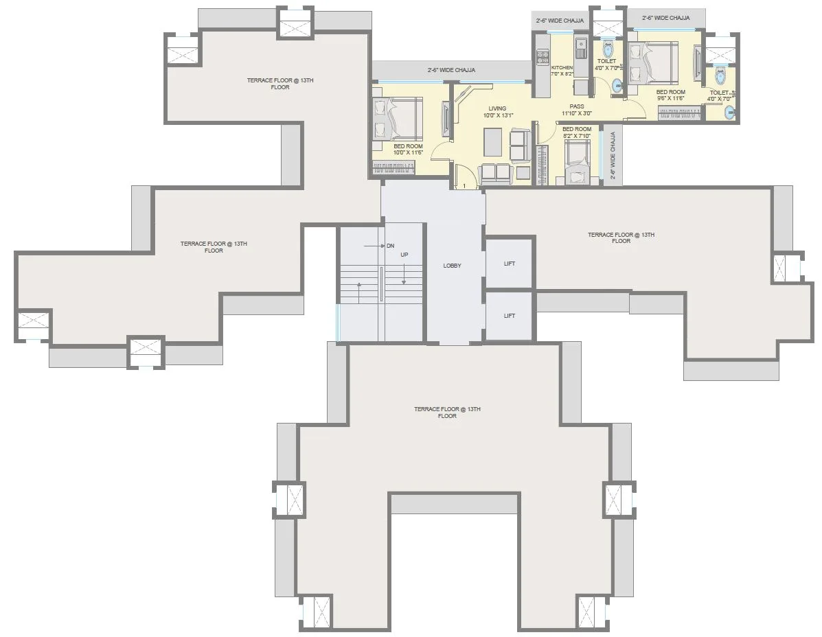 13th Floor Plan