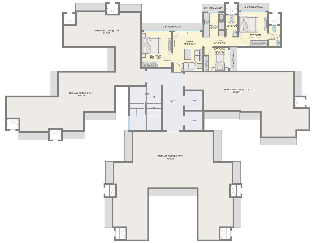 13th Floor Plan