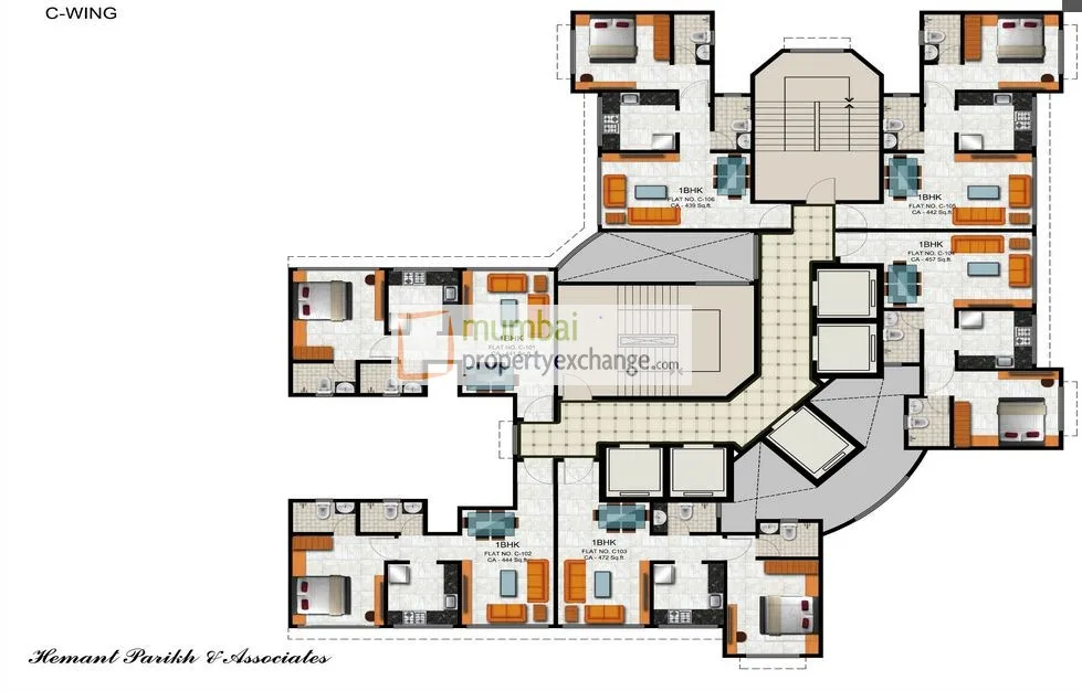 Wing C Typical Floor Plan