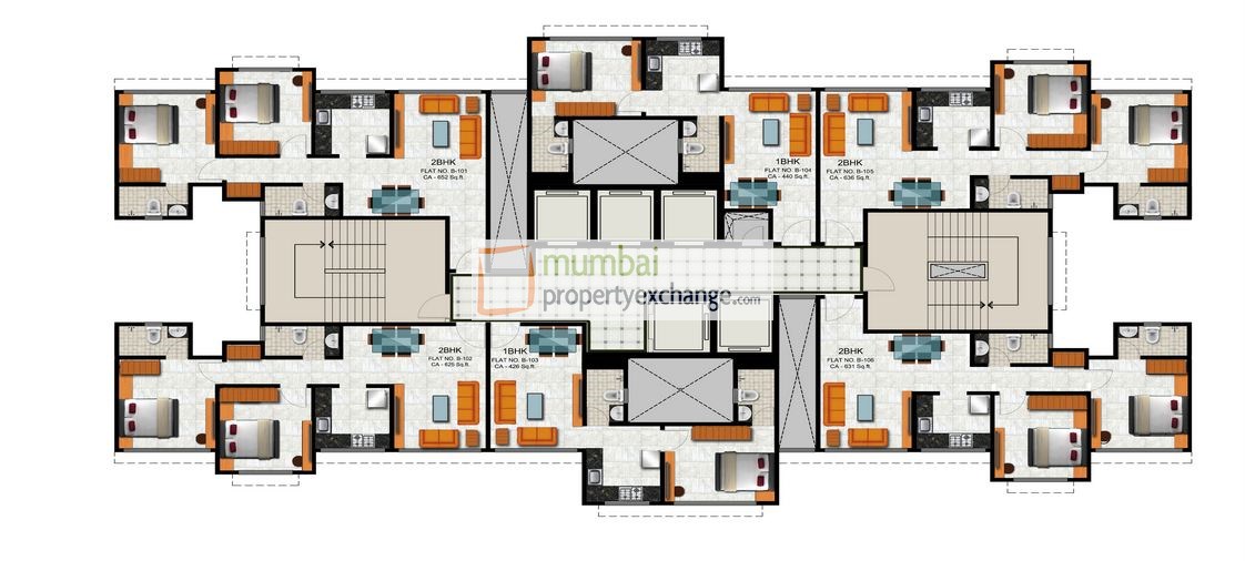 Wing B Typical Floor Plan