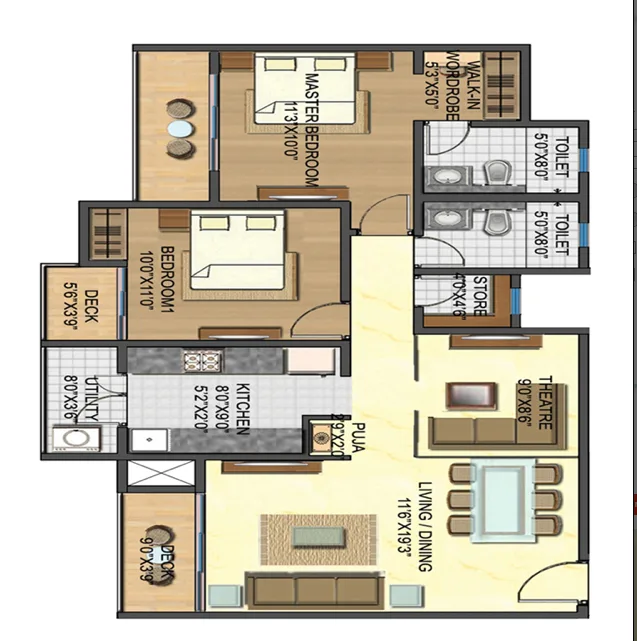 Unit Plan 2 BHK