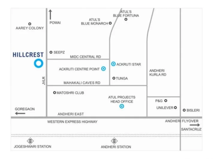 Hillcrest location Map